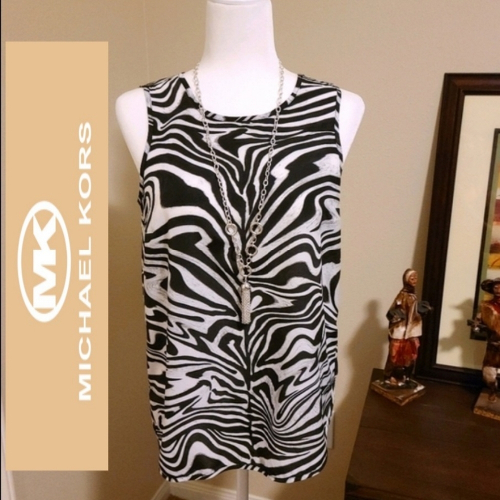 EUC MICHAEL KORS Zebra Print Tunic Size - S